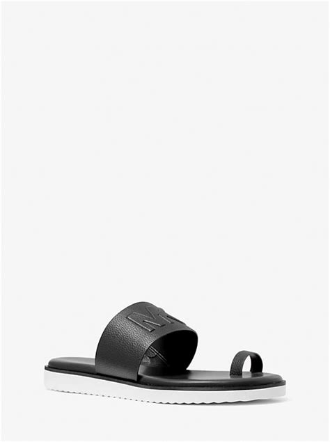 michael kors pantoletten rosa|Rosa Logo Embossed Slide Sandal .